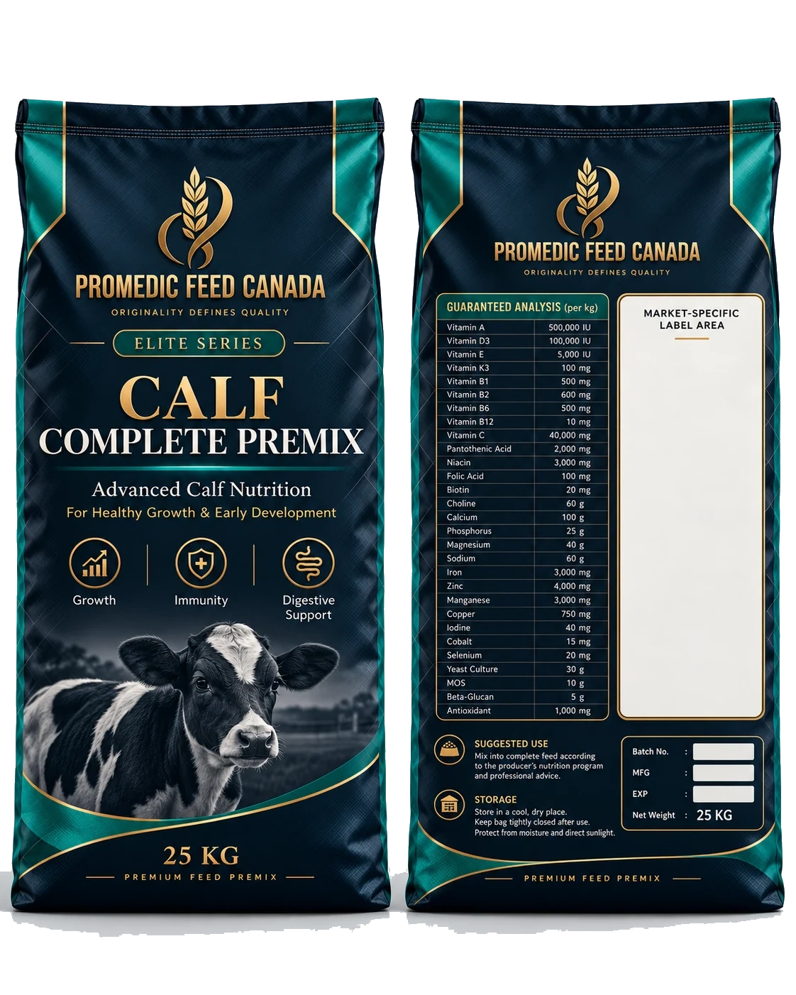 Elite Calf Complete Premix packaging