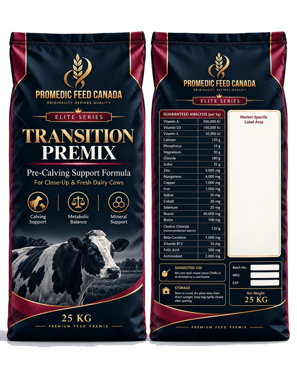 Elite Transition Premix packaging